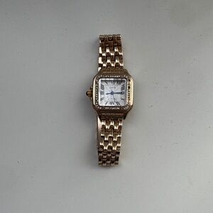 Elegant Gold-Tone Square Watch